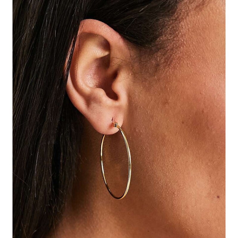 Pieces 18k plated large hoops in gold - GOLD