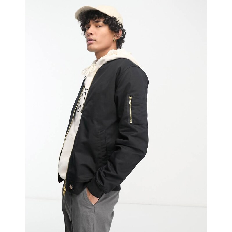 Dickies hughson bomber jacket in black
