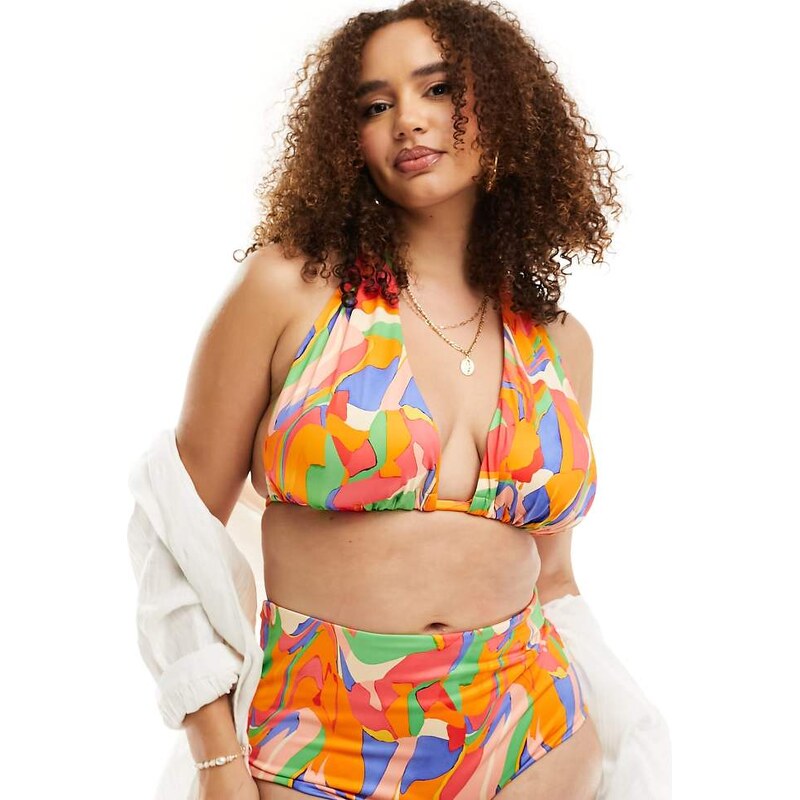 ASOS Curve ASOS DESIGN Curve mix and match high waist bikini