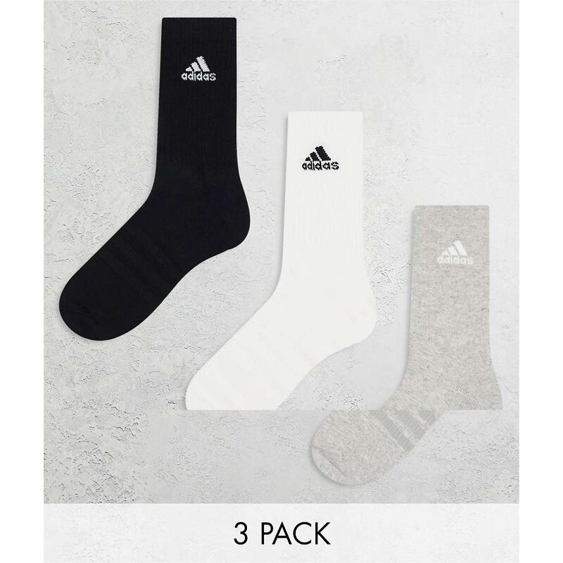 adidas performance adidas Training 3 pack crew socks in multi 100054231