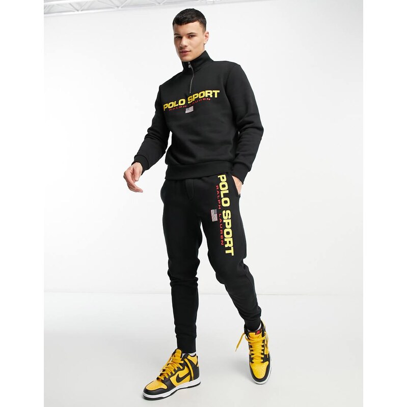 Polo Ralph Lauren sports capsule leg logo cuffed joggers in