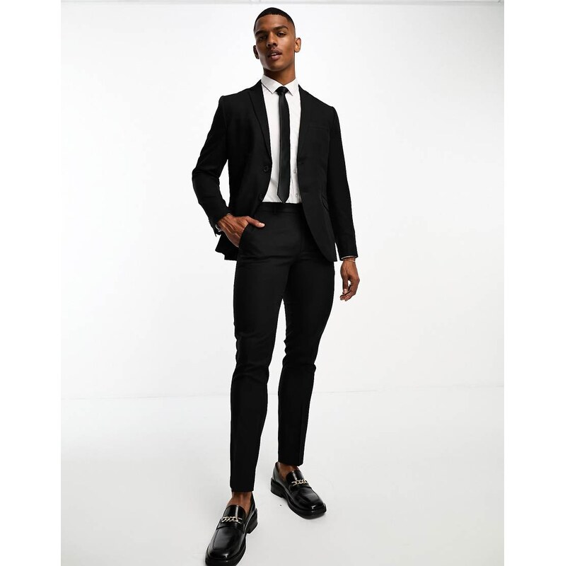 Jack & Jones suit trousers in slim fit black