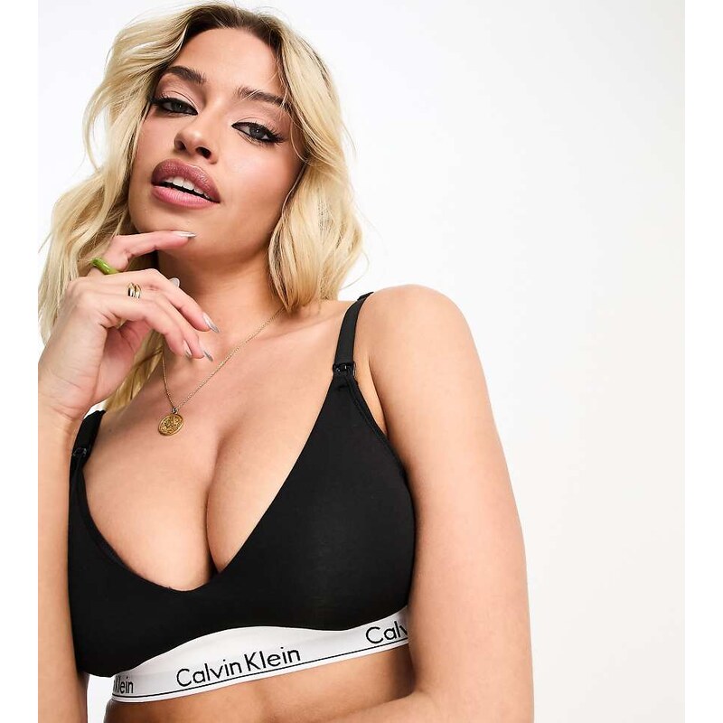 Calvin Klein Modern Cotton nursing bra in black 100057984