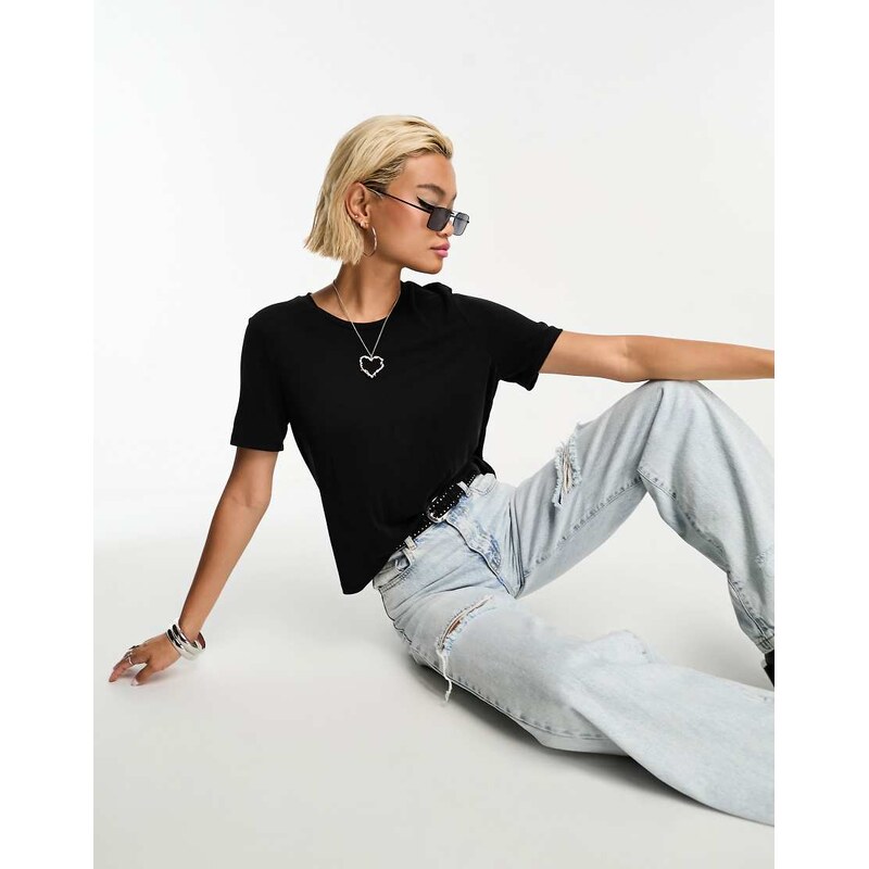 Object premium slinky touch t-shirt in back-Black 109646349