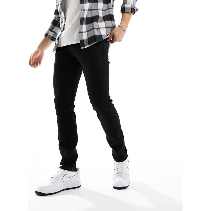 Jack & Jones Glenn slim tapered jeans in black