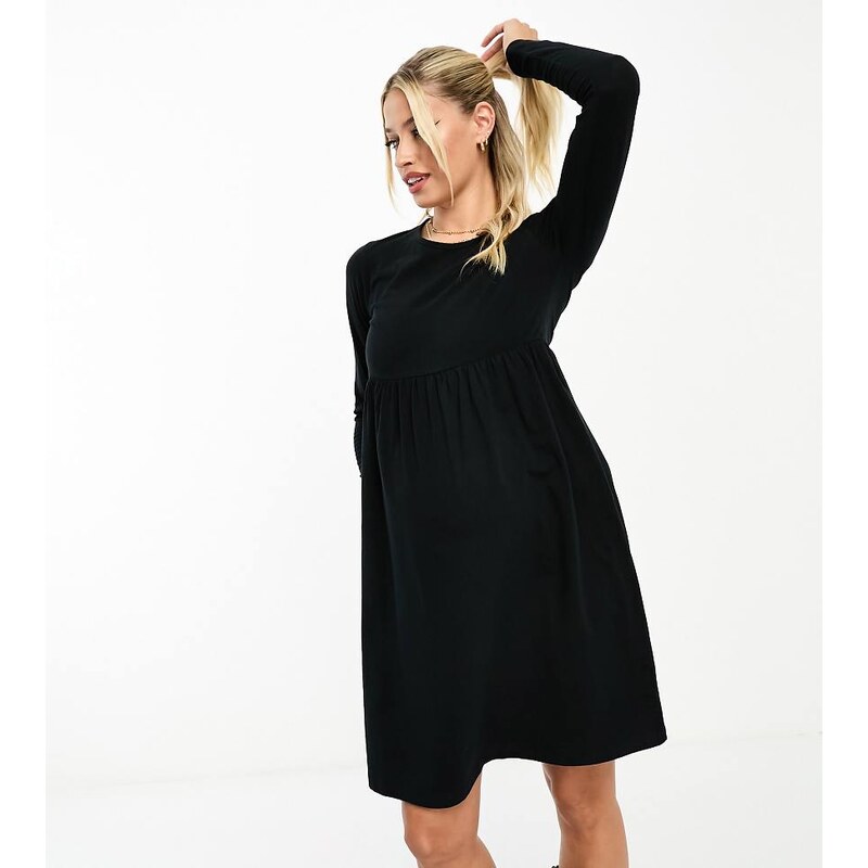 Mama.licious Mamalicious Maternity long sleeve jersey midi dress in 101008566