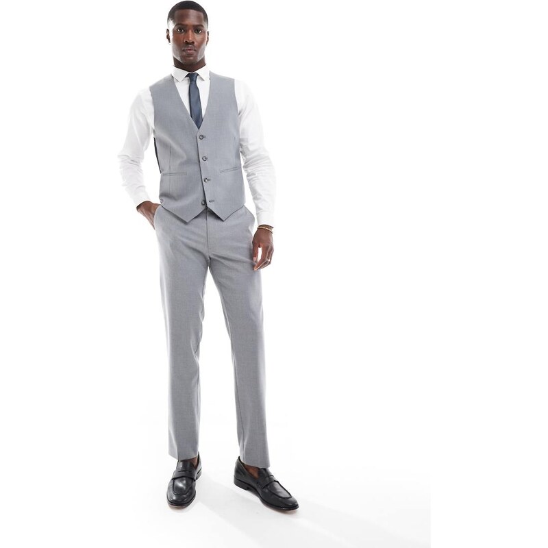 ASOS DESIGN slim suit trousers in grey