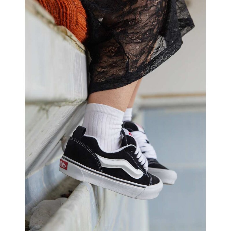 Vans Knu Skool chunky trainers in black and white