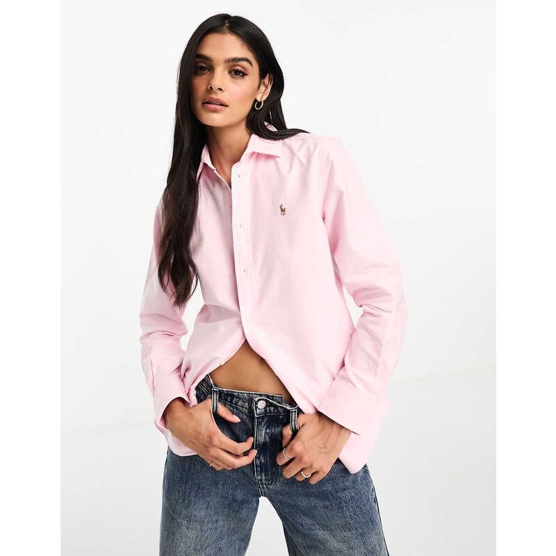 Polo Ralph Lauren icon logo oxford shirt in pink