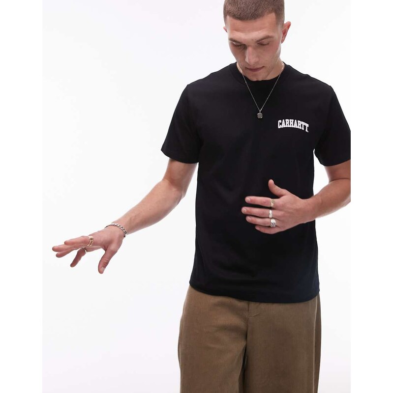 Carhartt WIP university script t-shirt in black