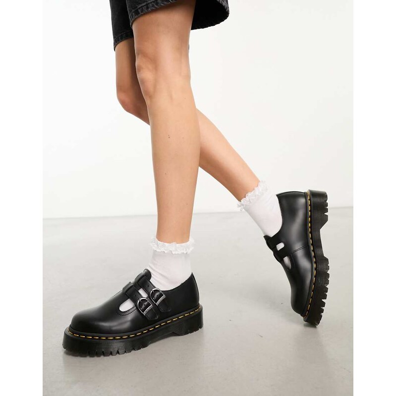Dr Martens 8065 bex mary jane shoes in black smooth leather