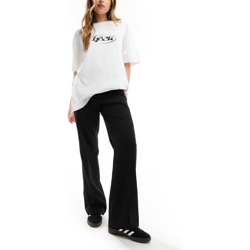 Monki relaxed tailored trousers in black