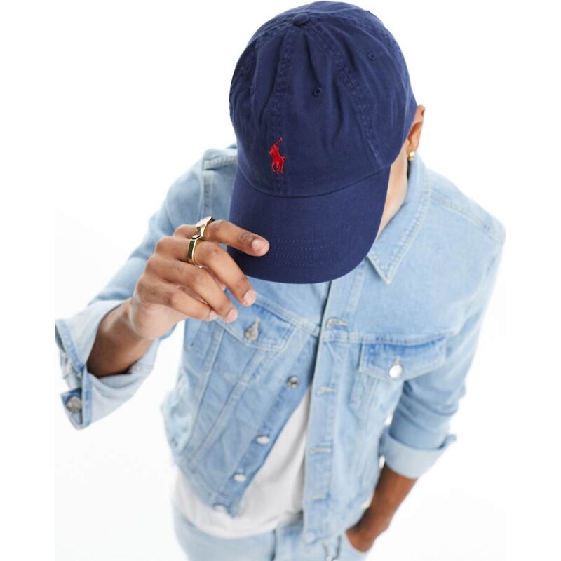 Polo Ralph Lauren icon logo baseball cap in washed navy-Blue