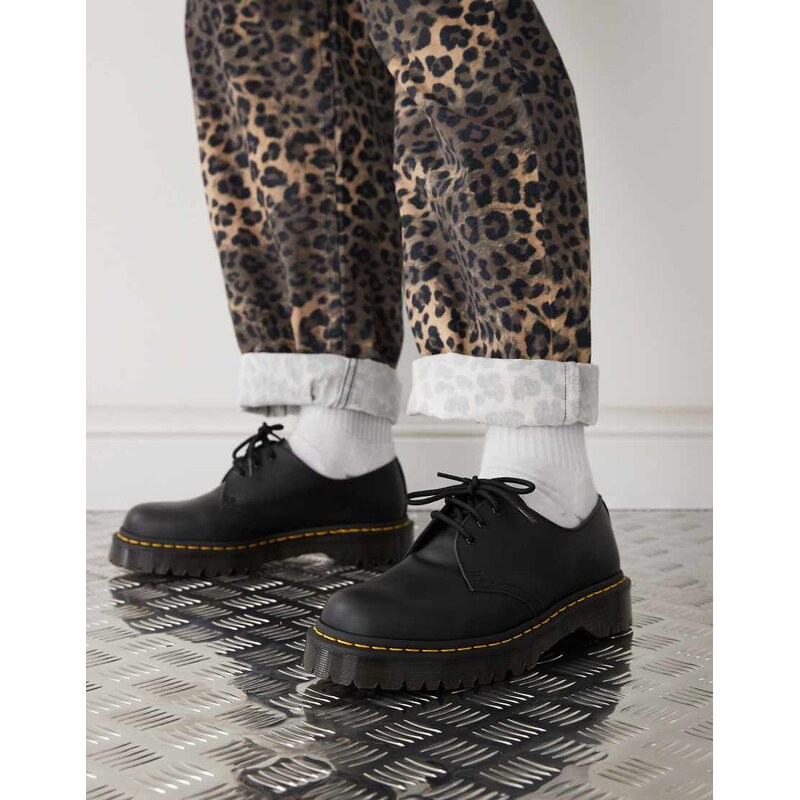 Dr Martens 1461 bex 3-eye shoes in black smooth leather