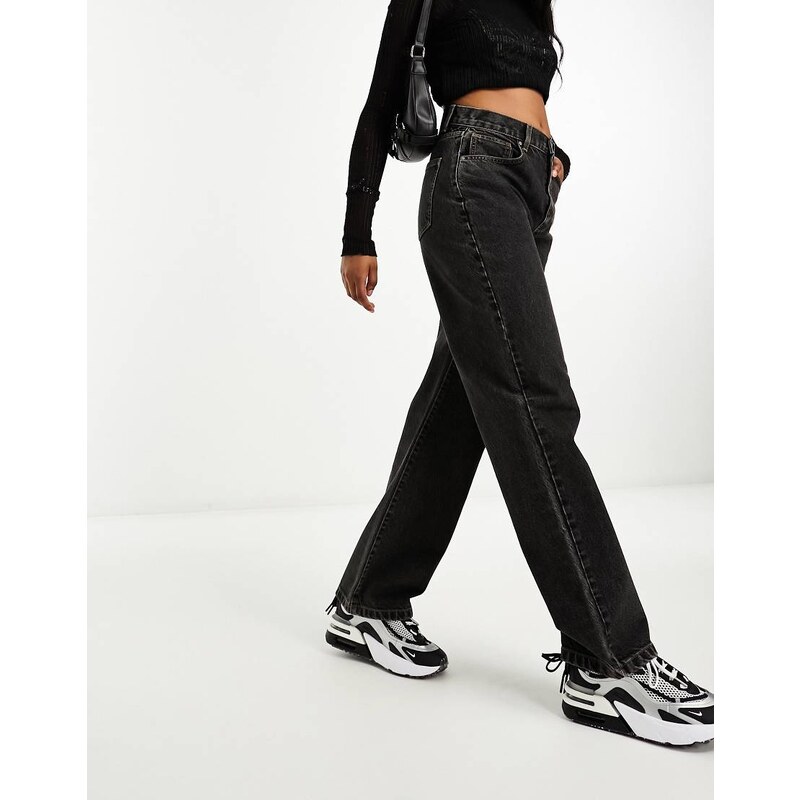 Cotton On loose straight leg jeans in black 115740563