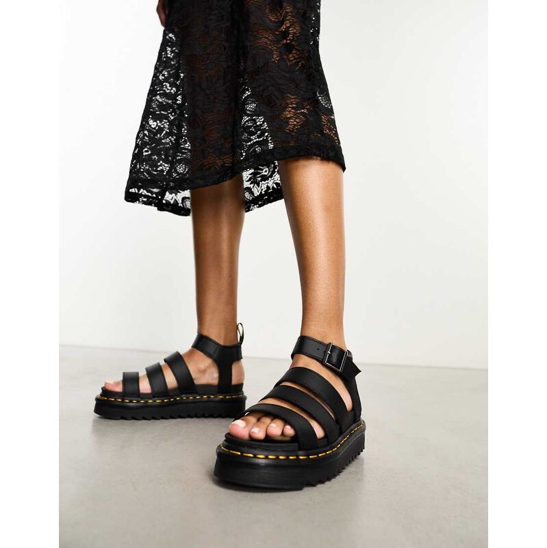 Dr Martens Blaire sandals in black leather leather 114725708