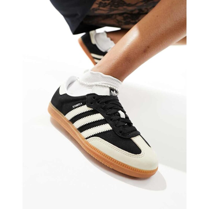 adidas Originals Samba OG trainers in black and beige suede