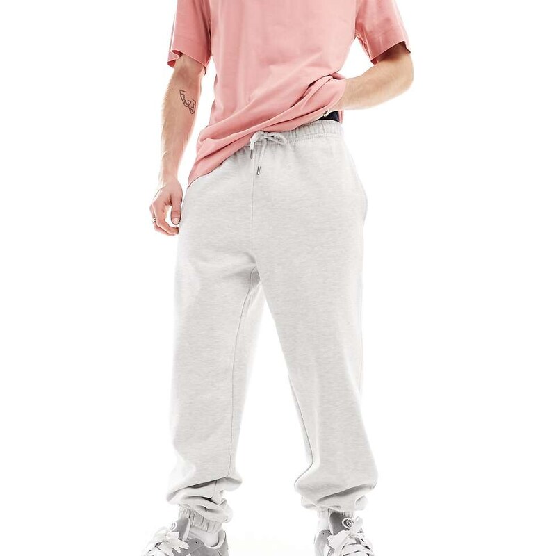COLLUSION joggers in grey marl-White