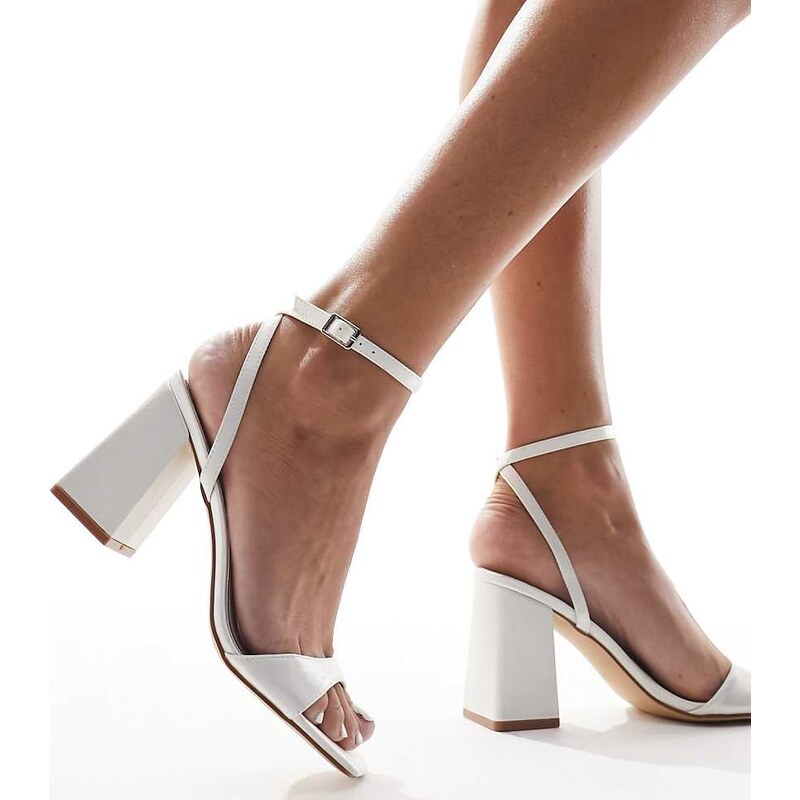Be Mine Bridal Wink 2 heeled sandals in ivory satin-White