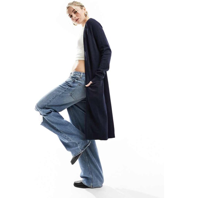 Vila longline cardigan in blue