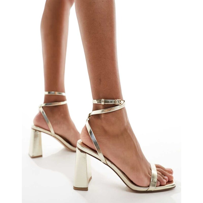 SIMMI Shoes Simmi London Bia strappy block heeled sandal in gold