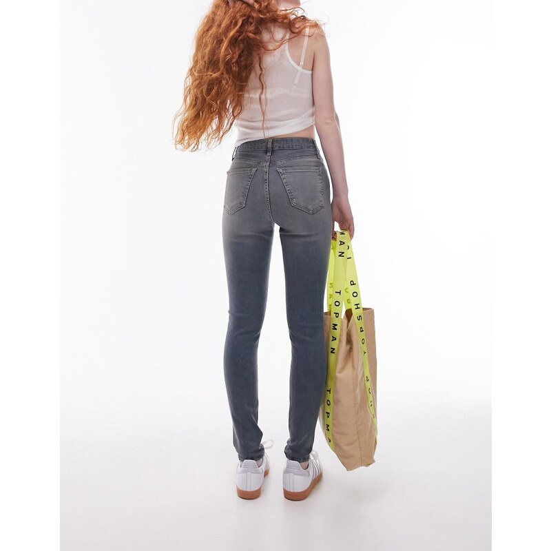 Topshop Jamie high rise skinny jean in grime blue 100706947