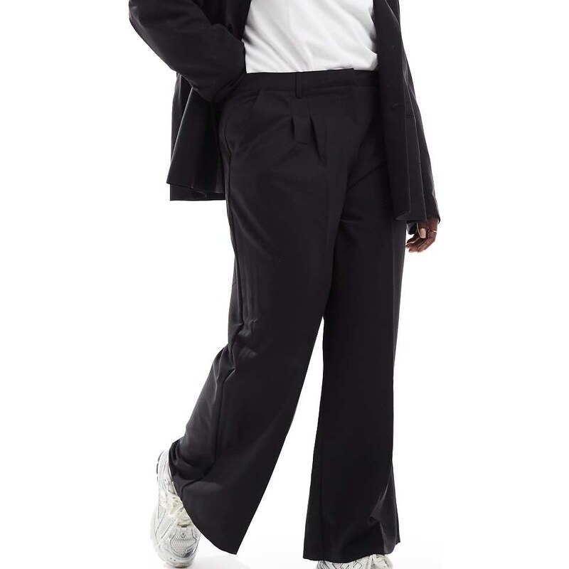 COLLUSION Plus relaxed wide leg tailored trousers co-ord in