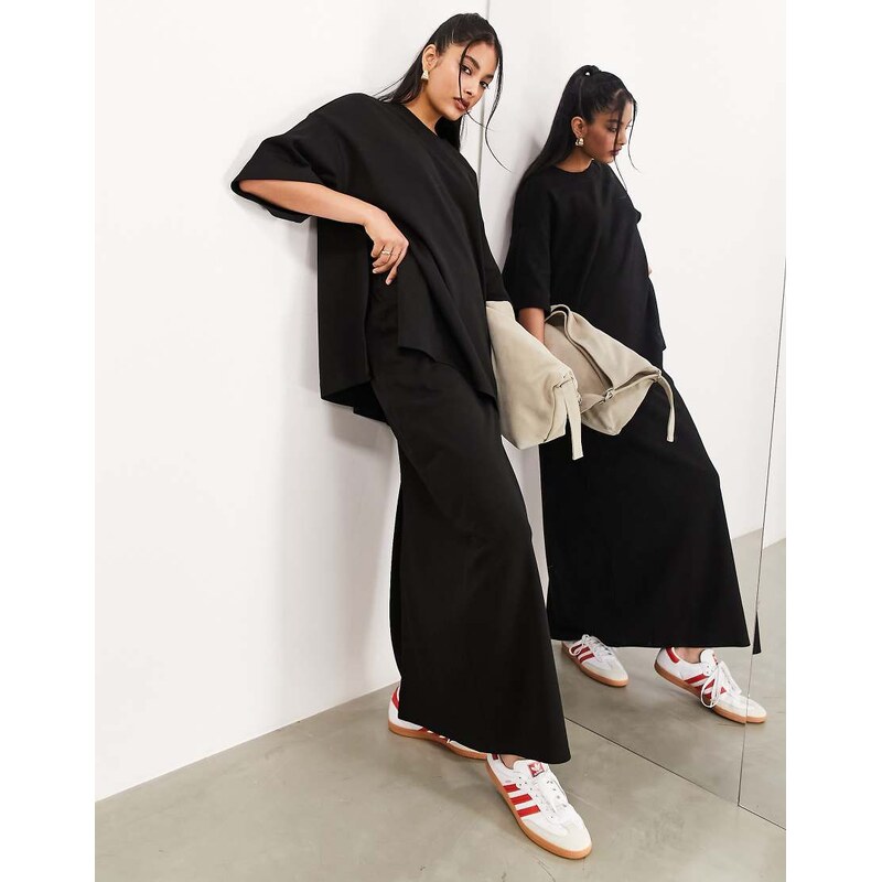 ASOS EDITION premium heavy weight textured jersey column maxi skirt co 100079953
