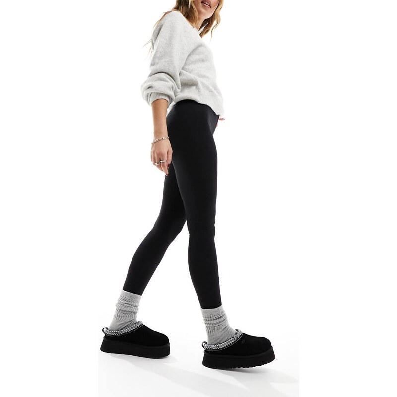 Pieces high waisted leggings in black 100082387