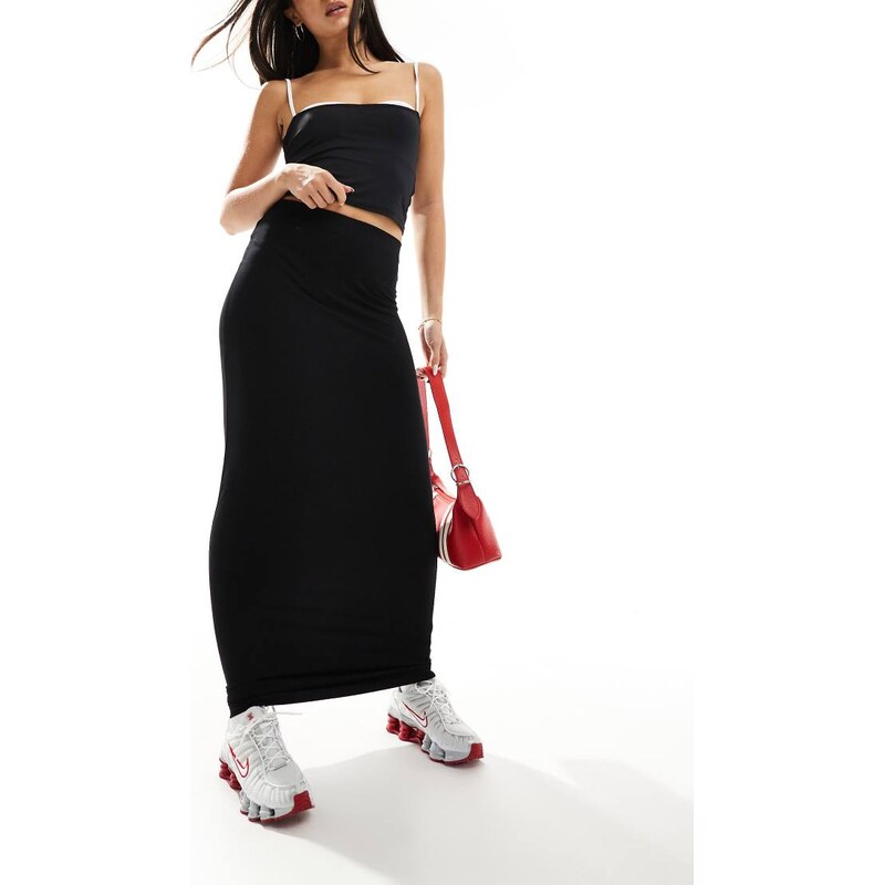 ASOS DESIGN column maxi skirt in black 101639020