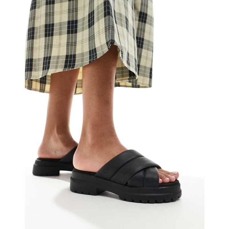 Timberland London Vibe strappy sandal in triple black 100086020