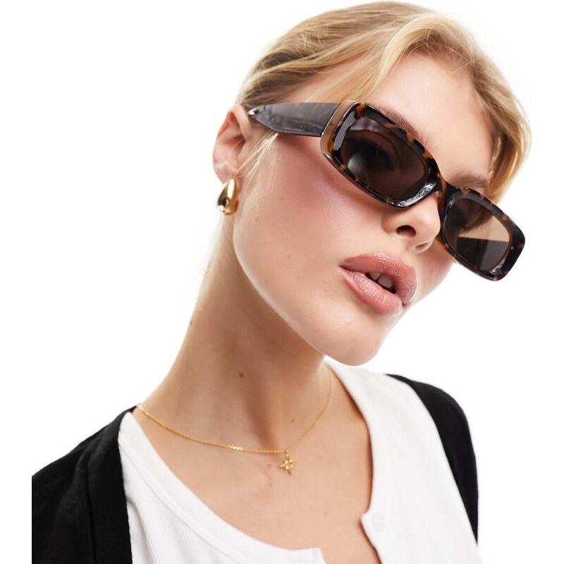 Weekday Cruise squared sunglasses in brown 100089324