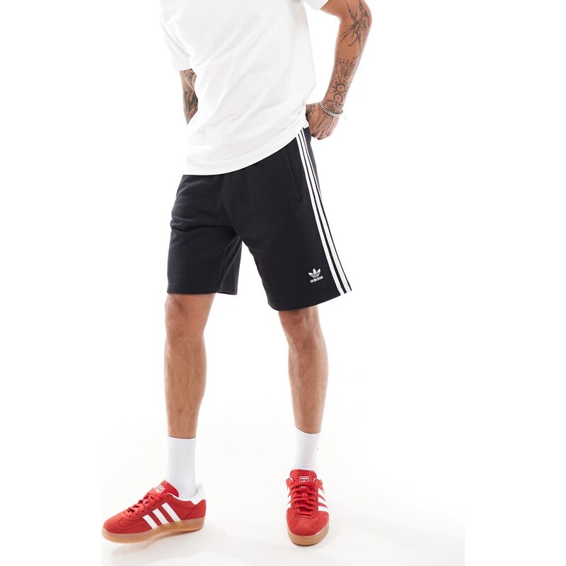 adidas Originals Adicolour 3-stripes shorts in black 100076871