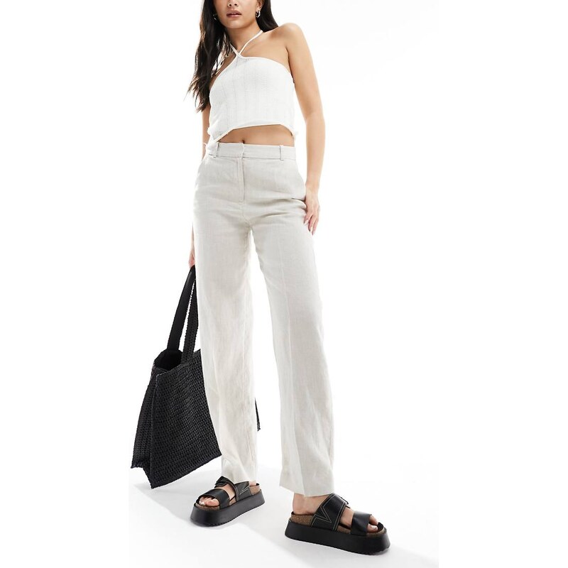 & Other Stories linen trousers beige-Neutral