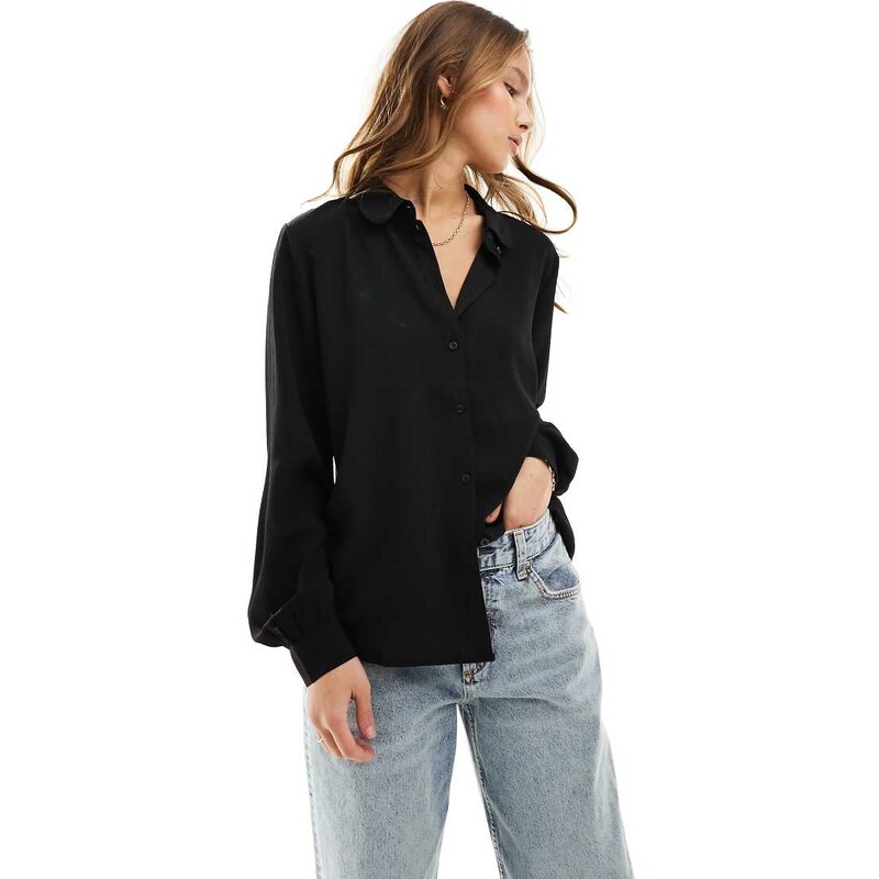 JDY long sleeve blouse in black