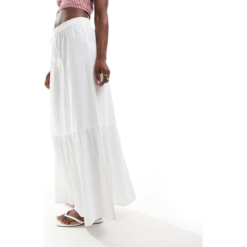 Vero Moda boho maxi skirt in white 105569501