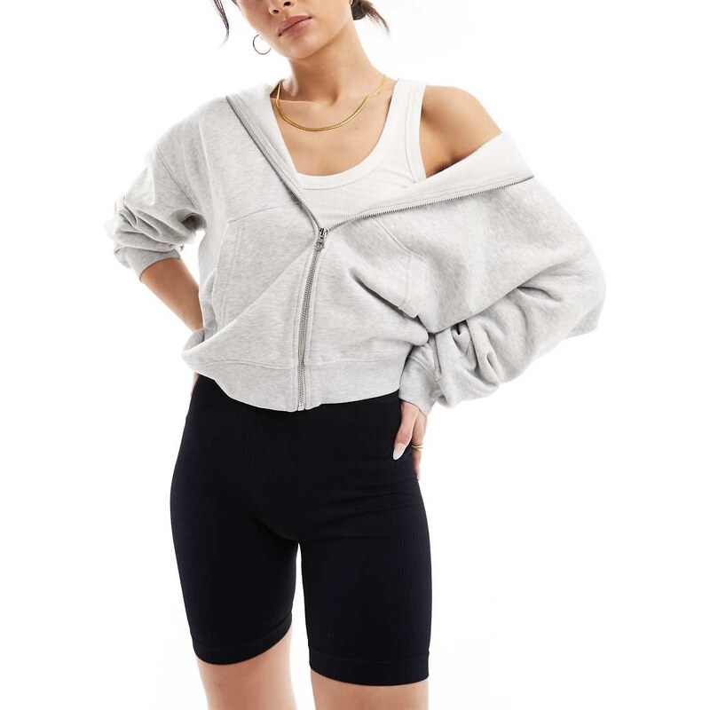 ASOS DESIGN seamless sculpting ribbed legging short in black 100079980