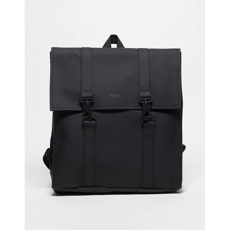 Rains 13310 MSN unisex waterproof mini backpack in black 100112594