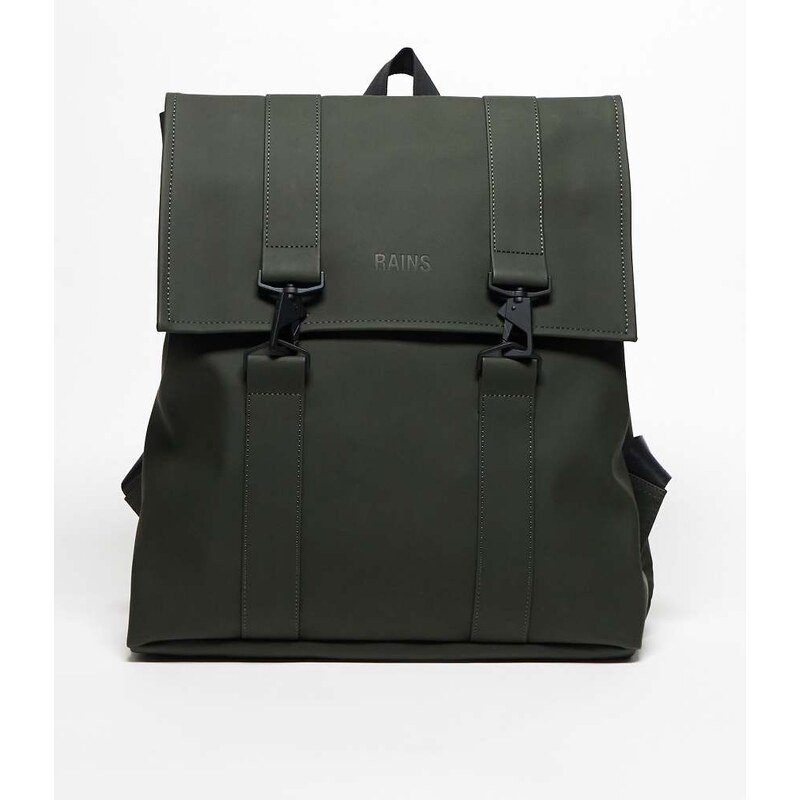Rains 13300 MSN unisex waterproof backpack in green 100112680