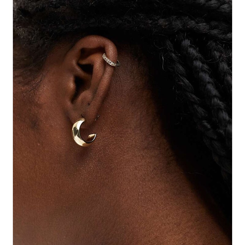 Pieces 18k plated everyday hoop earrings in gold