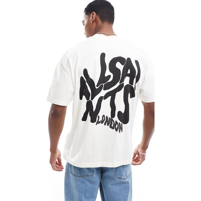 AllSaints Orlando back print t-shirt in white