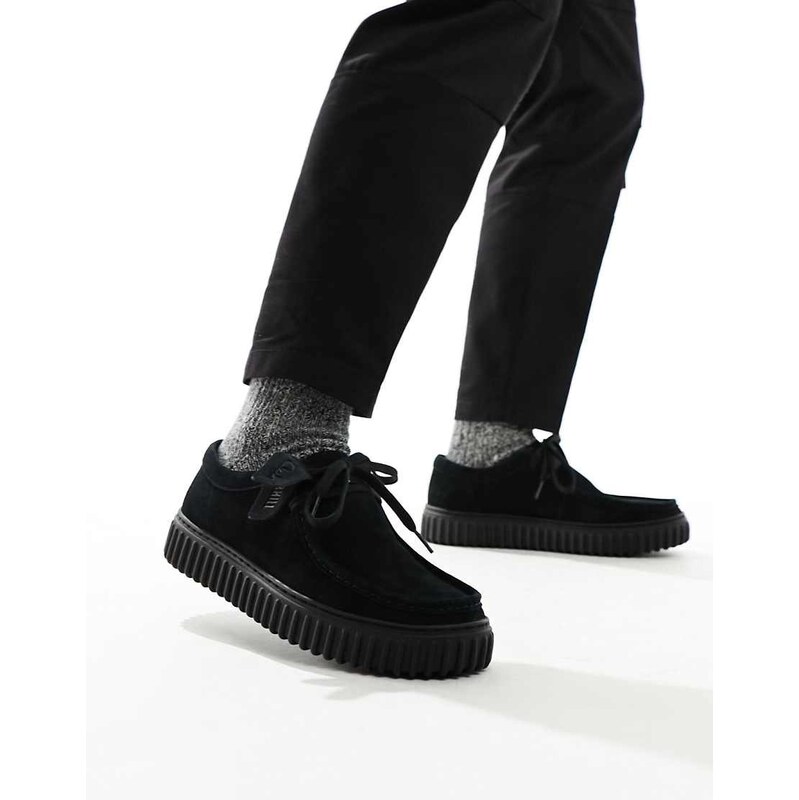 Clarks Originals Clarks Torhill Lo shoes in black suede