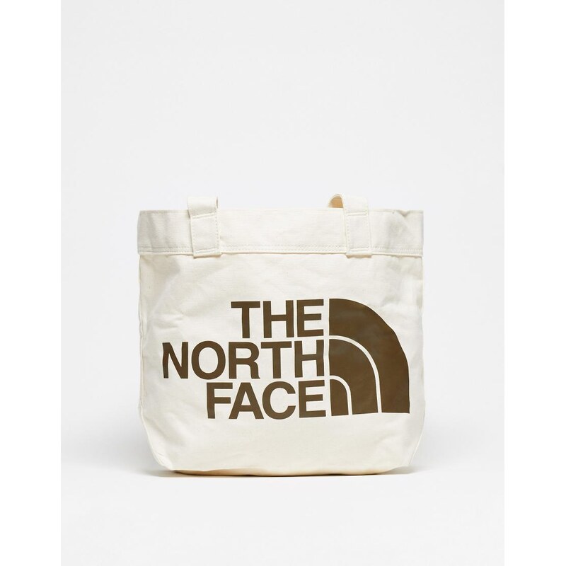 The North Face Half Dome large logo tote bag in off white 100085875