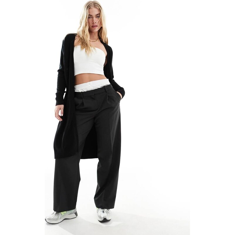 Vila longline cardigan in black