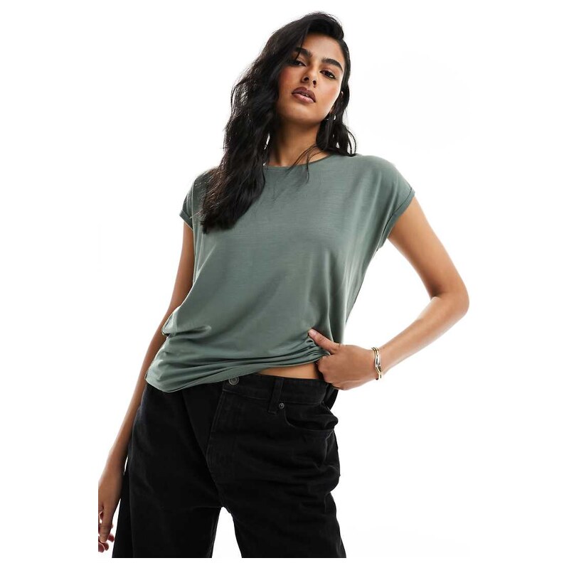 Vero Moda round neck t-shirt in green