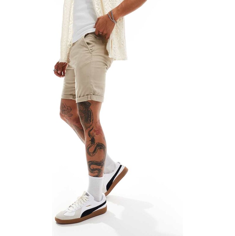 Jack & Jones chino shorts in beige-Neutral