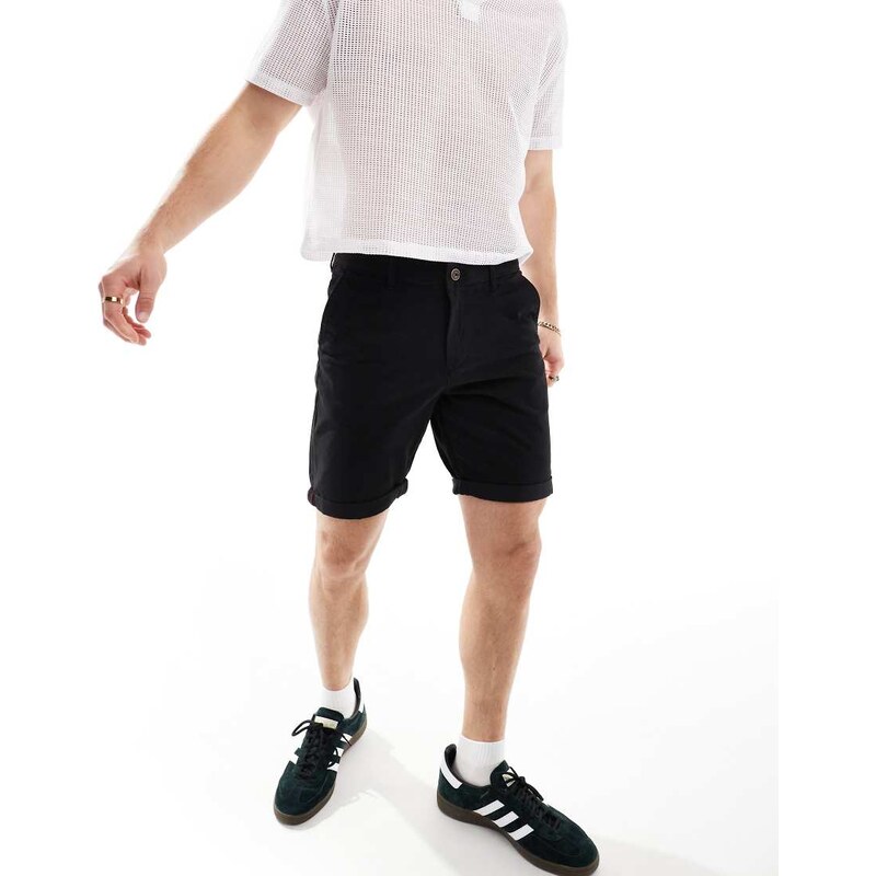 Jack & Jones chino shorts in black