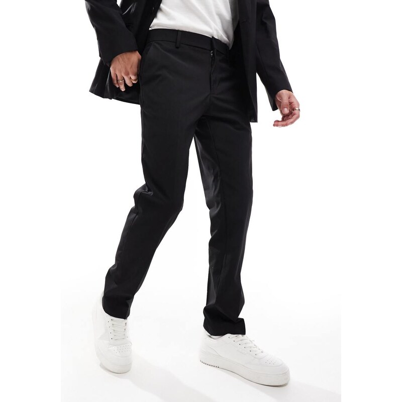 ASOS DESIGN slim suit trousers in black
