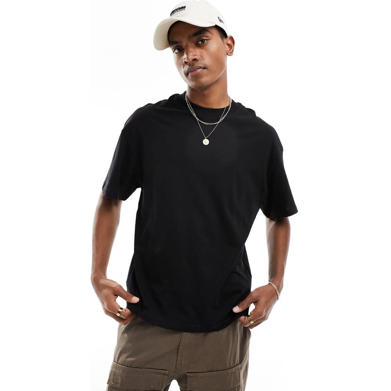 Jack & Jones oversized t-shirt in black
