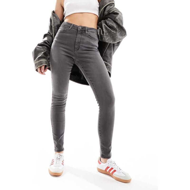 Vero Moda Sophia high rise skinny jeans in grey wash 100096430